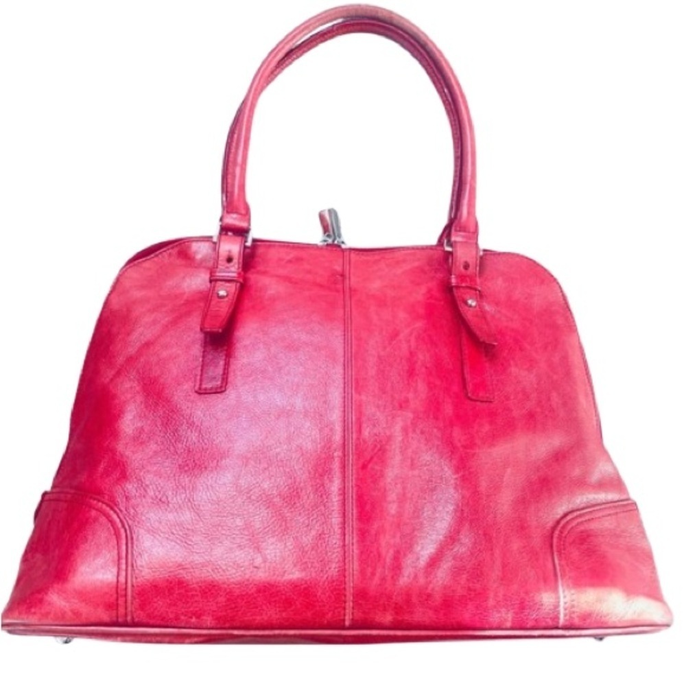 DANIER OVER SIZED RED SHOULDER BAG TOTE BAG